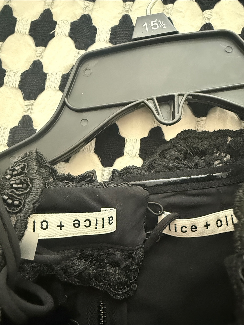 Alice + Olivia Strapless Black Lace Sequin Jumpsuit - Picture 7 of 8